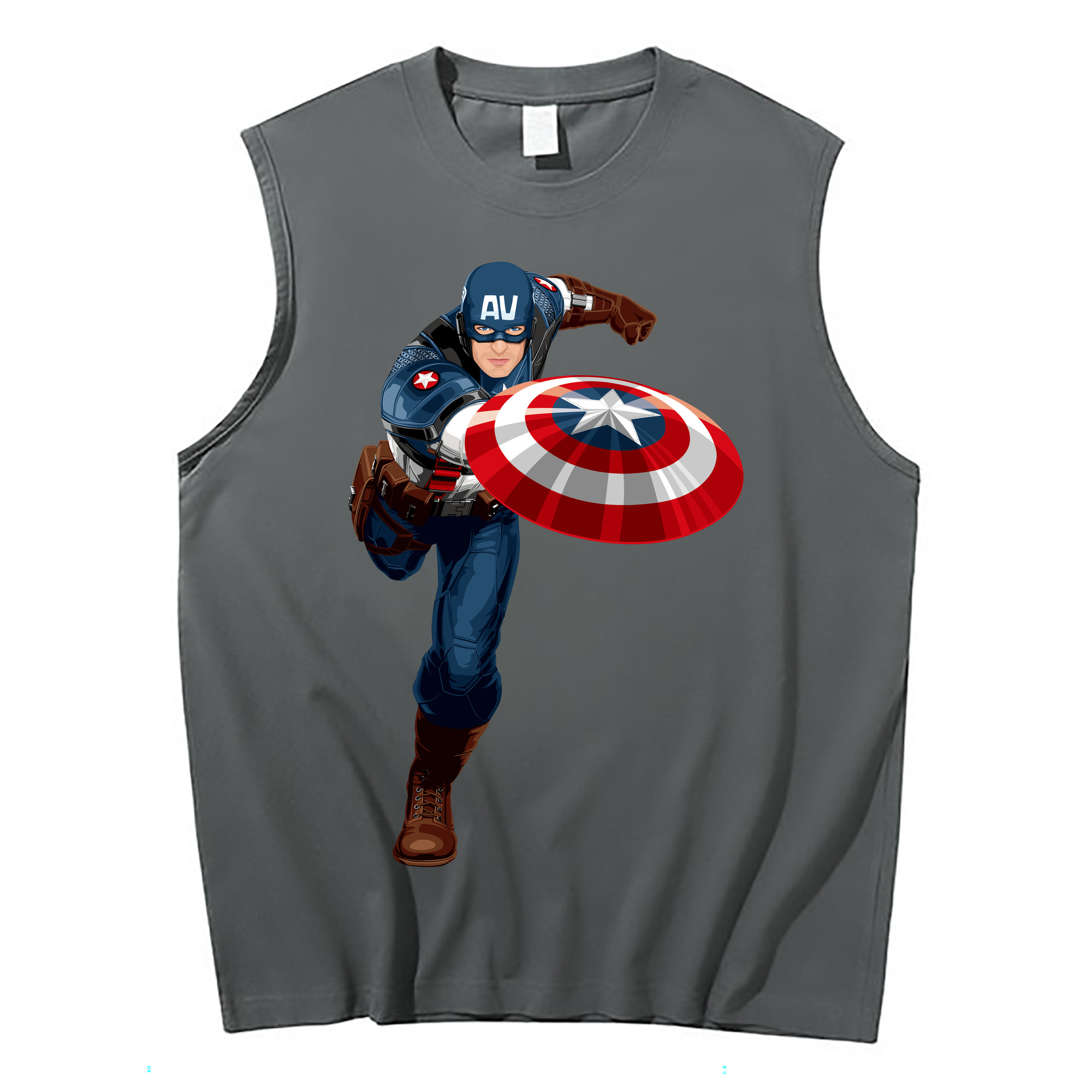 （画像用） アベンジャーズ The Avengers コットン100％タンクトップ（フロントプリント）